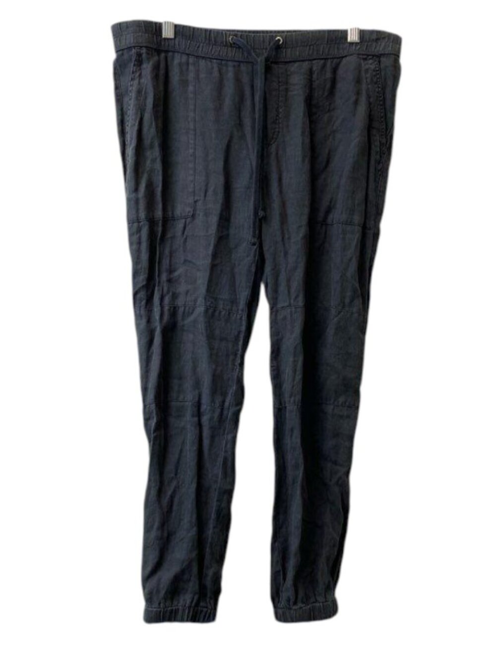 James Perse Standard Gray Linen Jogger Pants Drawstring Elastic Waist Size 3/L - Picture 3 of 6
